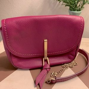 Vera Bradley Saddle Bag Wild Berry Leather EUC